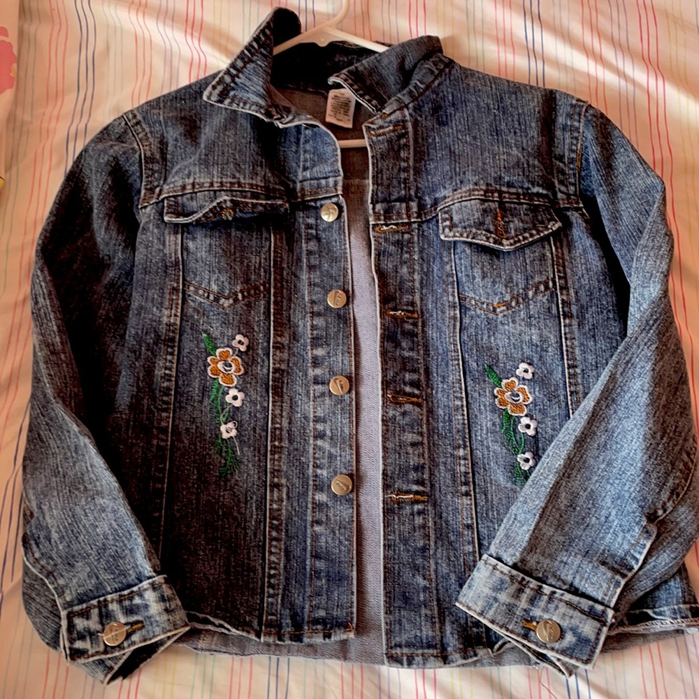 Jean embroidered Jacket w/ Nike symbol buttons